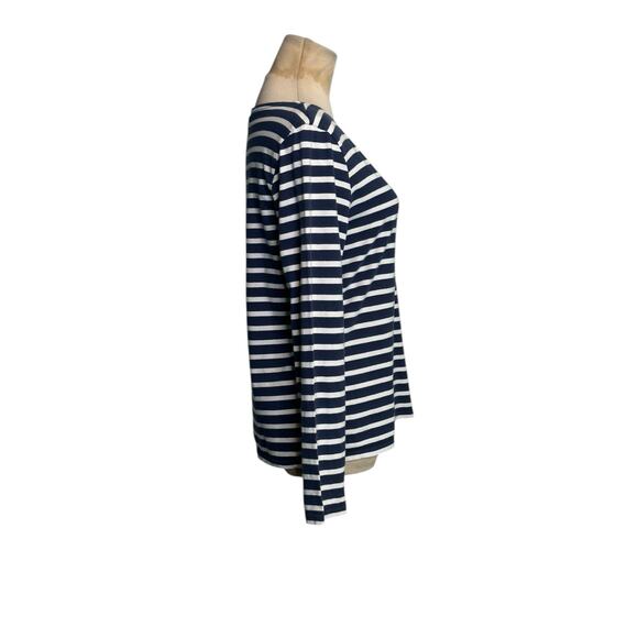 Saint James L'Afeur blue white striped long sleeves top size 4 - Picture 9 of 13